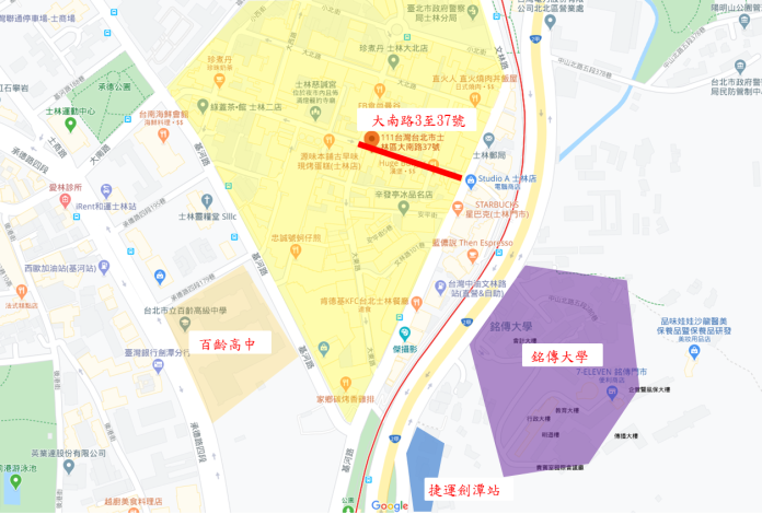 圖1士林區大南路3至37號平面圖