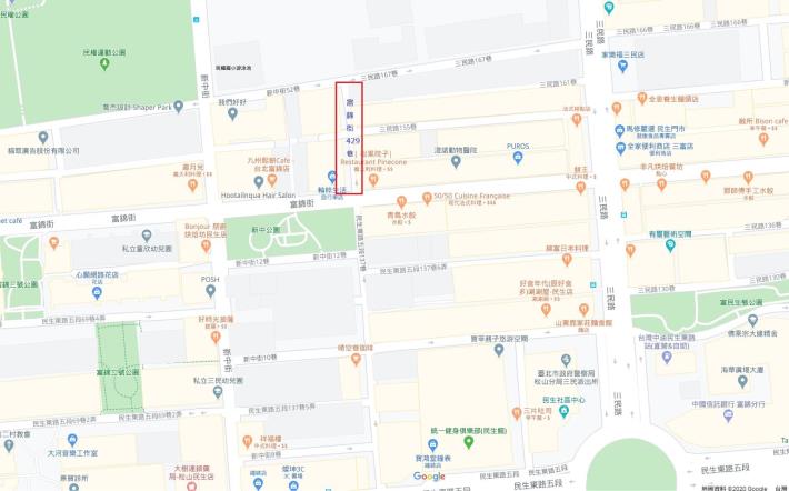 圖1 松山區富錦街429巷工程範圍位置圖