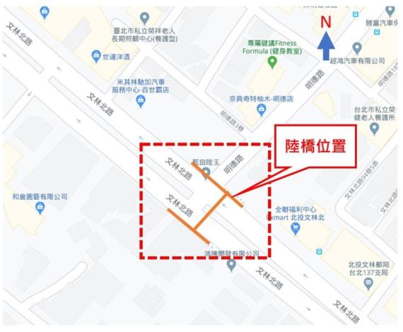 圖1 明德陸橋位置圖