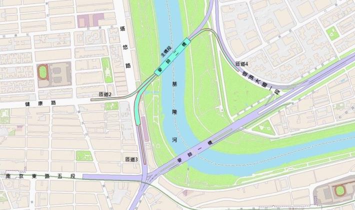 圖1「麥帥二橋鋼構油漆防蝕塗裝改善工程」工程範圍