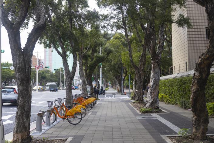 圖7完工後筆直寬敞的忠孝東路人行道3