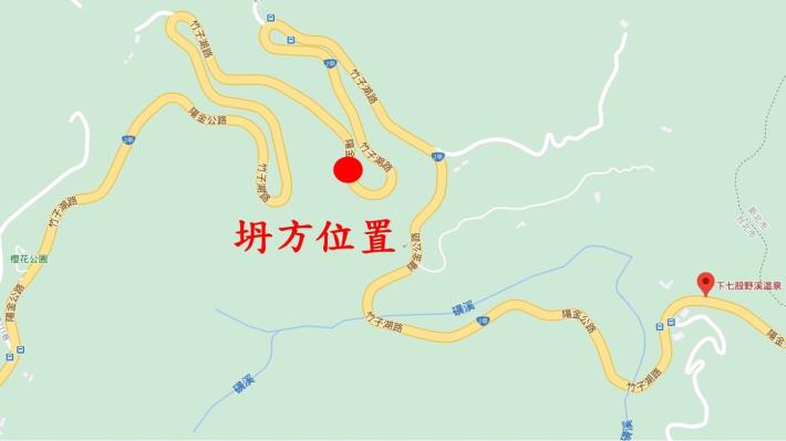 圖1陽金公路台二甲線11公里處平面位置圖