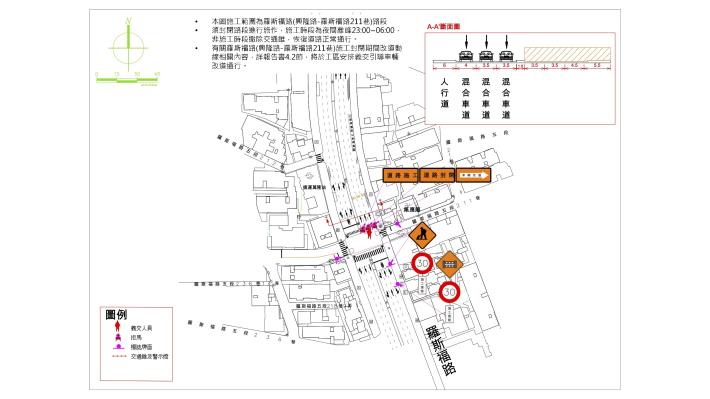 圖7第三階段交通維持佈設平面圖(道路封閉施工)-2