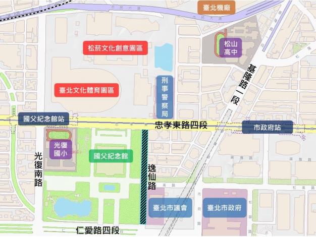 圖1逸仙路（忠孝東路4段至仁愛路4段）更新範圍圖.JPG