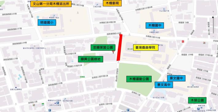 圖1、忠順街2段85巷更新範圍