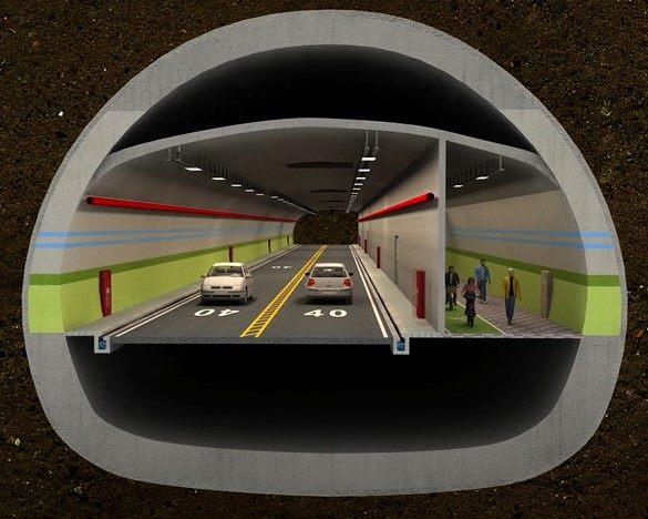 圖4隧道斷面示意圖
