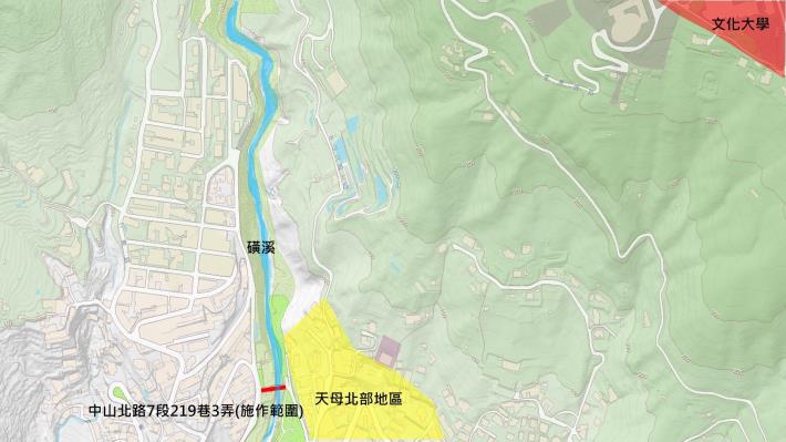 圖1北投區中山北路7段219巷3弄平面圖
