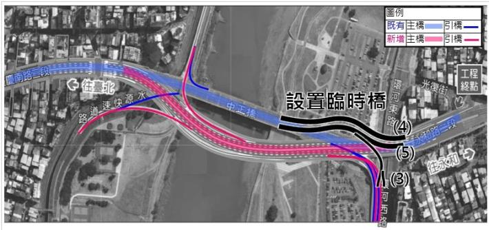 圖3 交通維持便橋平面配置圖