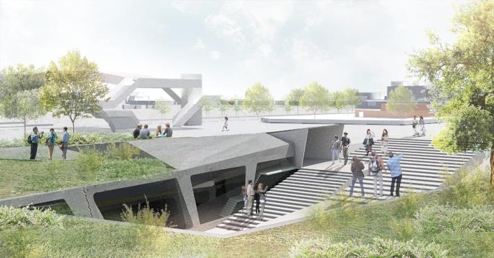 圖2擴建新館入口樓梯