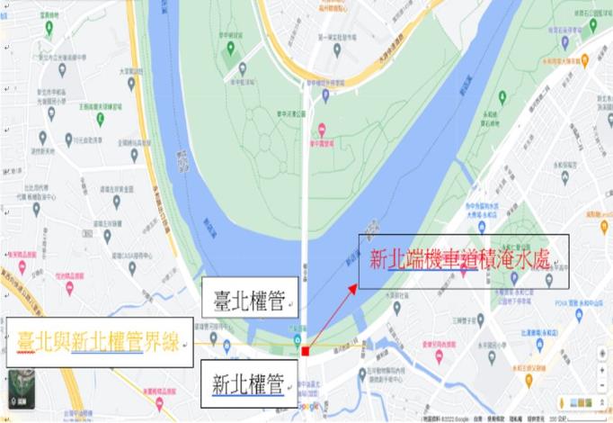 圖2-臺北與新北權管分界示意圖