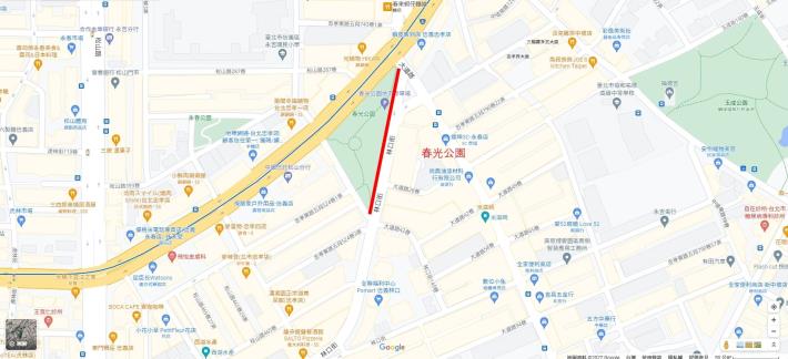 圖1 信義區春光公園位置圖