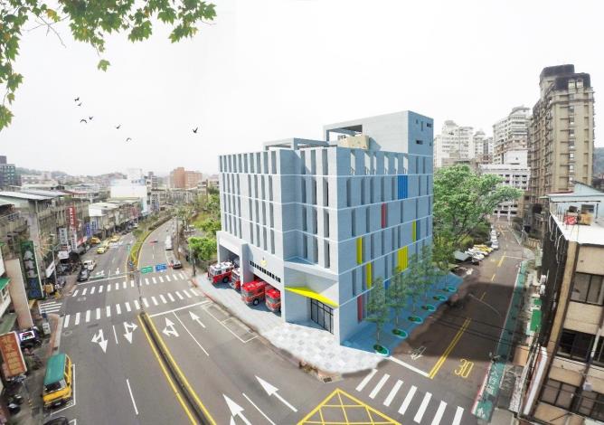 圖2消防局興隆分隊新建工程模擬鳥瞰圖