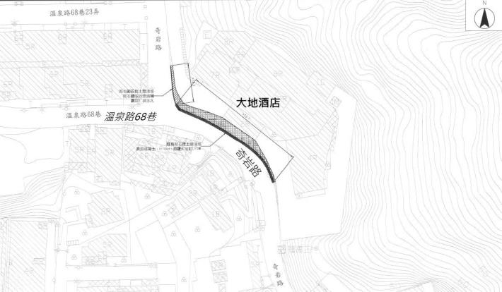 圖1 北投區奇岩路1號邊坡崩塌施工位置