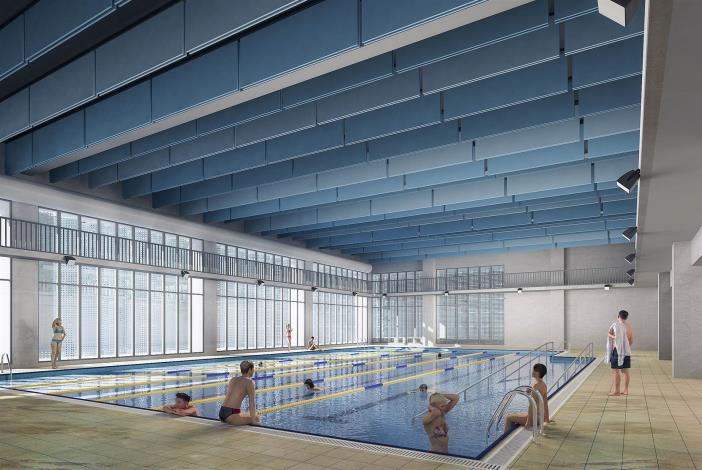 圖2西松國小活動中心新建工程一樓游泳池示意圖