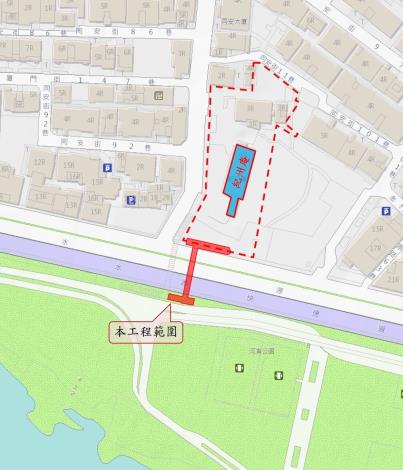 圖1工程範圍示意圖