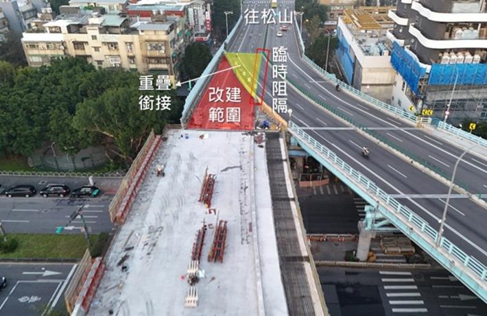圖2 松山端重疊介面位置