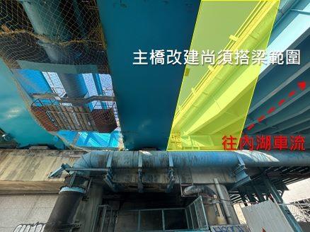 圖2改建主橋及交通維持便橋重疊情形