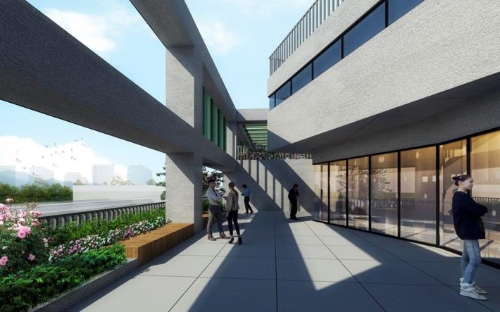 圖8消防局大湖分隊完工後外觀模擬圖(4F露臺)