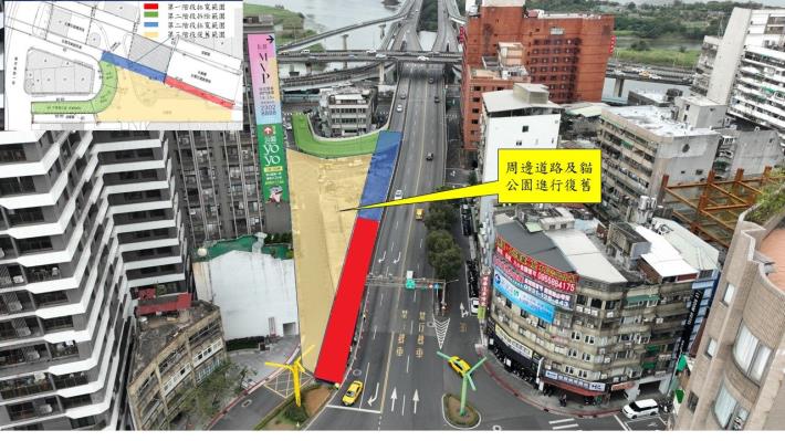 圖5、第3階段-周邊平面道路調整及貓公園復舊