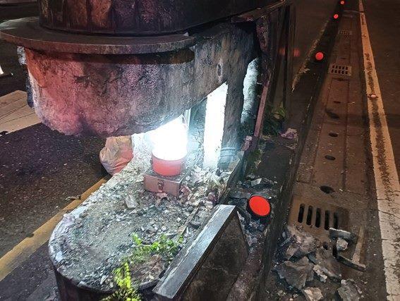 圖8車行地下道島頭更新前情形