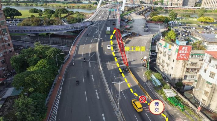 圖3 中正橋主橋交維佈設圖