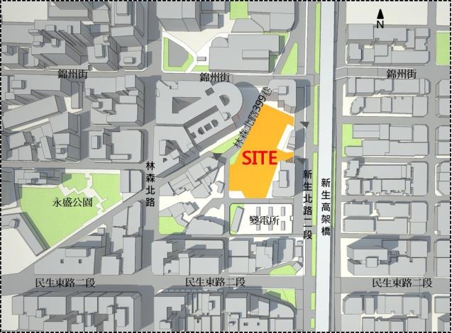 圖1錦州街基地公共住宅新建工程位置圖