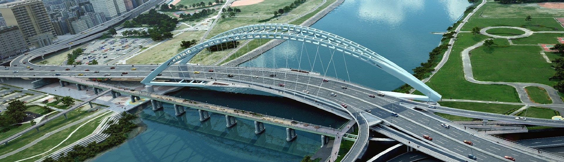 中正橋改建工程完工模擬示意圖