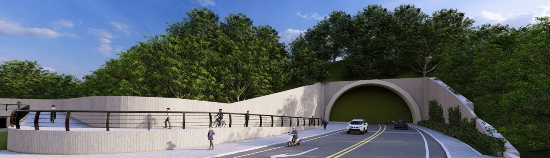 「國家生技園區聯外道路」南洞口完成模擬圖
