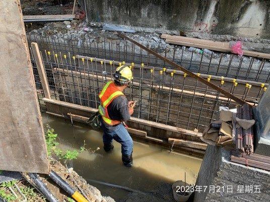 後擴C區水溝模板組立