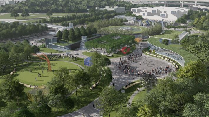 圖4 園區公園表演活動示意圖