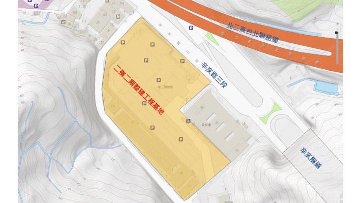 圖1 臺北市殯葬管理處第二殯儀館二期整建工程地理位置圖