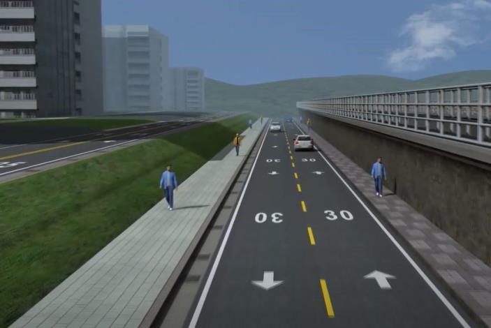 圖5 研究院路1段130巷 模擬示意圖