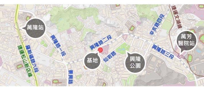 圖3基地周邊地標位置圖