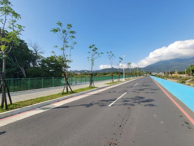 Figure 10. Photo of completion of the construction of the Road Widening along Guizikeng Creek