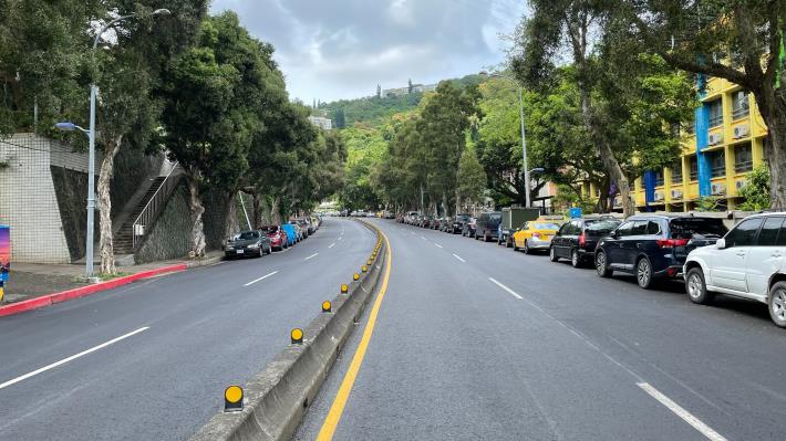 Figure 3. The road section under evaluation - the photo of the road maintained and repaired at Section 2, Zhi-Shan Road, Shilin District