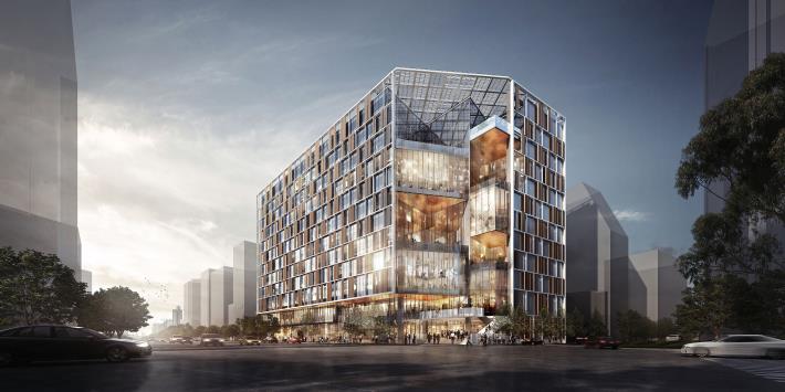 Fig.1 Gold candidate green building certification for Nanmen Market Buildin