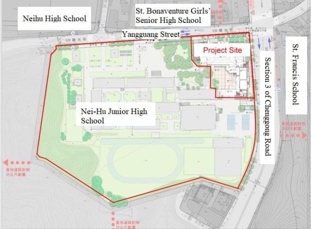 Floor plan of Nei-Hu Junior High School New Multipurpose Building Project
