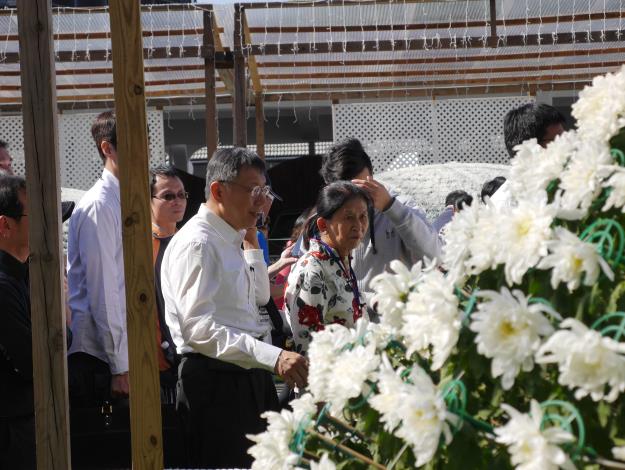 圖17.柯文哲市長觀賞菊中之王-大立菊.JPG