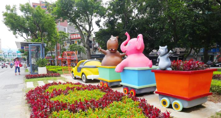 圖1.士林區中正路及承德路交叉口道路綠美化現況