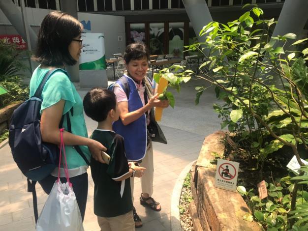 圖4. 活動當天有安排志工老師進行植物解說（莊淳青拍攝）