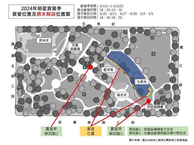 圖11 假日榮星花園公園生態守護志工隊夜間導覽資訊。