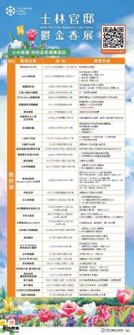 圖6. 2025士林官邸鬱金香展商家優惠資訊表