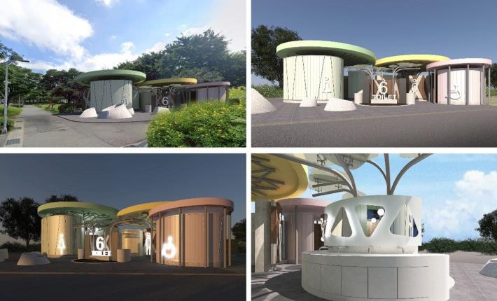 圖1.大安森林公園6號公廁完工模擬圖