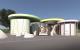 大安森林公園6號公廁設計公廁入口指標能清楚辨識，配置量體象徵樹群意象並以流動動線串聯。