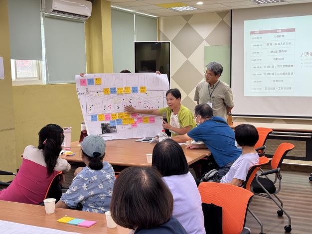 照片9：各組發表討論成果(北投17號公園)