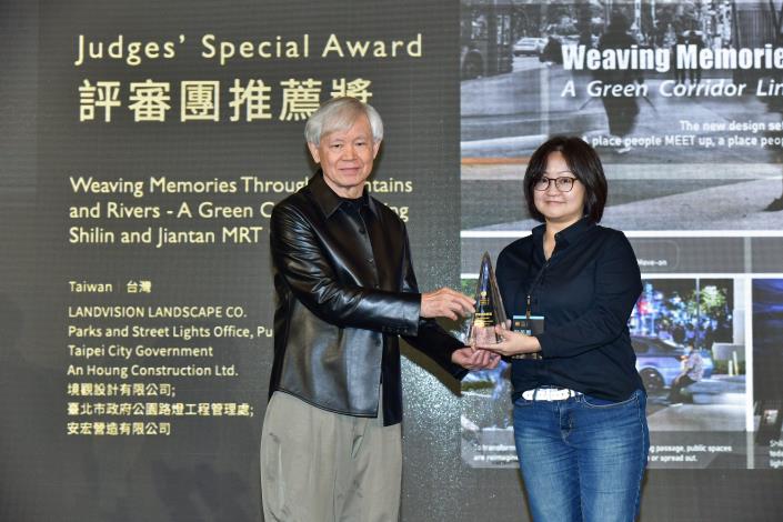 圖2. 捷運綠廊串連人行動線（士林－劍潭站）更新工程榮獲2025台北設計獎「評審團推薦獎」