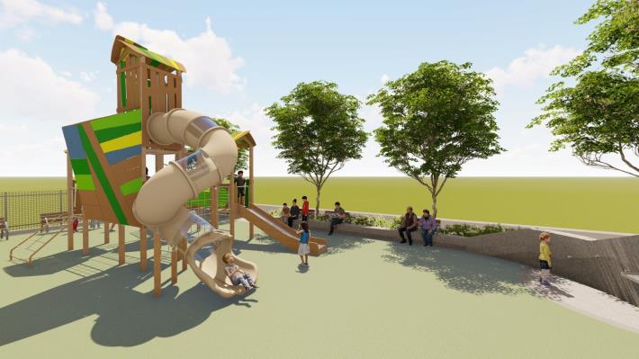 圖4：遊具周邊家長陪伴區模擬圖