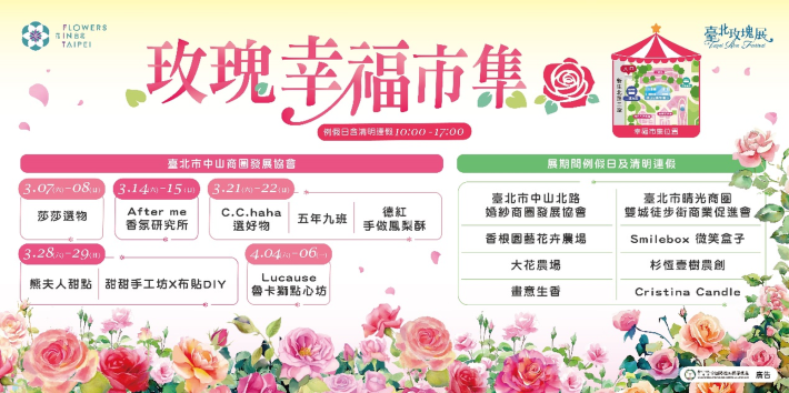 圖7. 玫瑰假日幸福市集攤位表