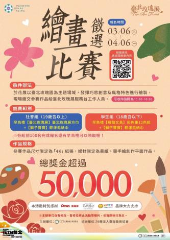 圖10. 「繪畫徵選比賽」現正熱烈報名中，各組前100名投稿還有早鳥禮可以領喔！