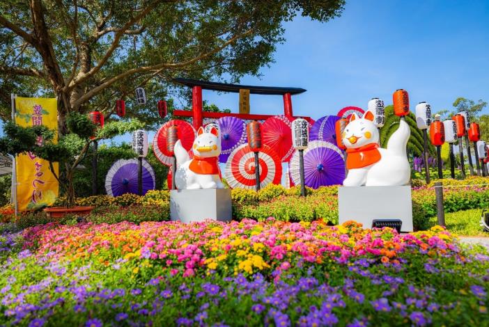 圖4.以濃濃的日式風情呈現「菊開祈願．台日友好 笠間菊花節」帶您完成遊日本旅行的夢想